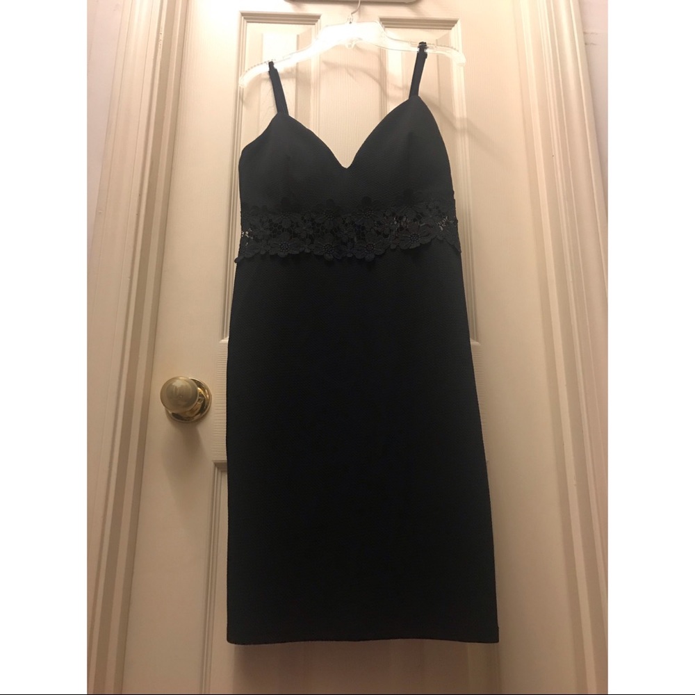 Little Black Dress with Lace Cut-Out
